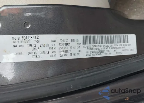 2016 Dodge Grand Caravan Sxt from USA, damaged, VIN 2C4RDGCGXGR396371